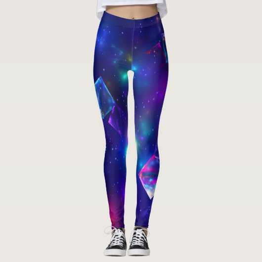 Kosmische Kuben Leggings (Vorderseite)