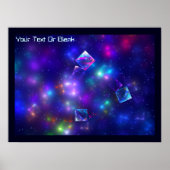 Kosmische Kuben Poster (Vorne)