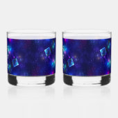 Kosmische Kuben Whiskyglas (Links)