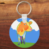 Kosmische Kuh Schlüsselanhänger (Vorderseite)