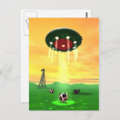 Kosmische Kuhentführung Postkarte (Vorne/Hinten)