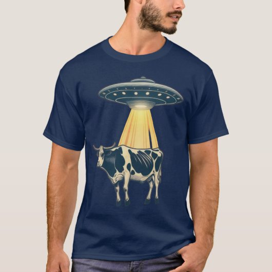 Kosmische Kuhentführung T-Shirt (Vorderseite)