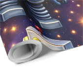 Kosmische Kunst Exploration Geschenkpapier (Rolleneckpunkt)