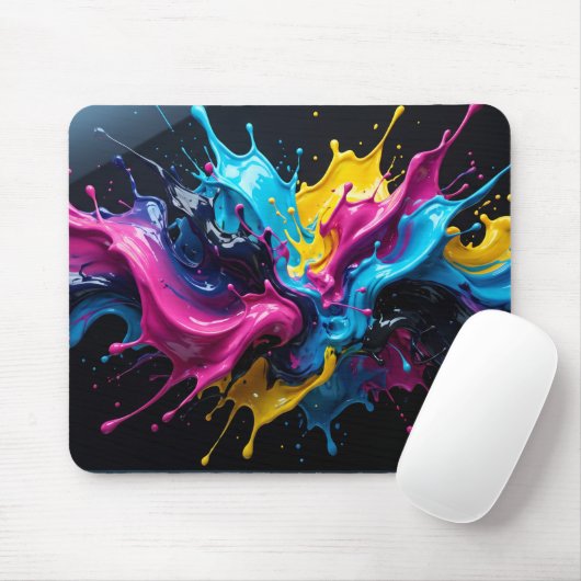 Kosmische Kunst Farbige Urknall-Explosion Mousepad (Mit Mouse)
