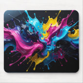 Kosmische Kunst Farbige Urknall-Explosion Mousepad (Vorne)