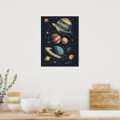 Kosmische Landschaft Poster (Küche)