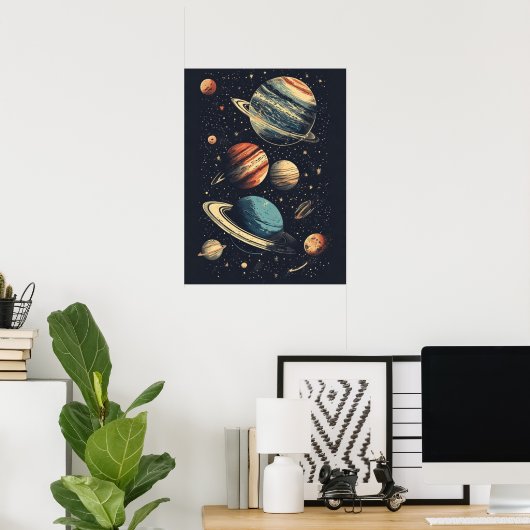 Kosmische Landschaft Poster (Heimbüro)