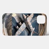 "Kosmische Leinwand: Der MarmorAviator" Case-Mate iPhone Hülle (Rückseite (Horizontal))