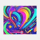 Kosmische Leinwand: Ein FarbUniversum Fleecedecke (Vorderseite (Horizontal))