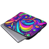 Kosmische Leinwand: Ein FarbUniversum Laptopschutzhülle (Vorne Knopf)