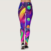 Kosmische Leinwand: Ein FarbUniversum Leggings (Rückseite)