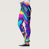 Kosmische Leinwand: Ein FarbUniversum Leggings (Links)
