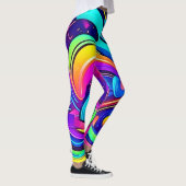 Kosmische Leinwand: Ein FarbUniversum Leggings (Rechts)