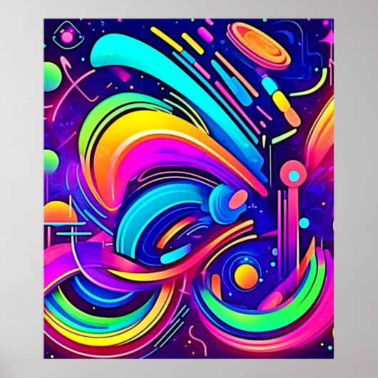 Kosmische Leinwand: Ein FarbUniversum Poster (Vorne)