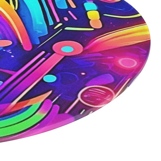 Kosmische Leinwand: Ein FarbUniversum Schneidebrett (Ecke)