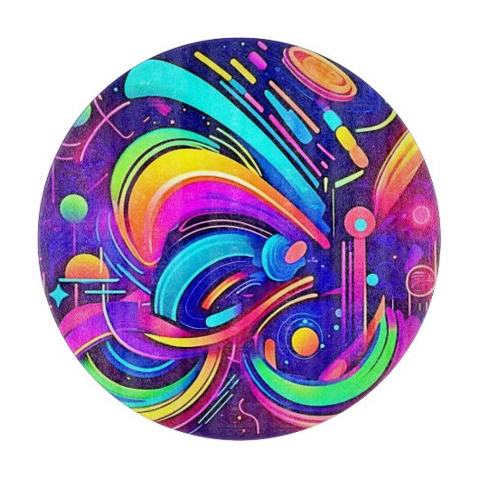 Kosmische Leinwand: Ein FarbUniversum Schneidebrett (Vorderseite)