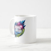 Kosmische Leinwand - Träume malen Kaffeetasse (Vorderseite Links)
