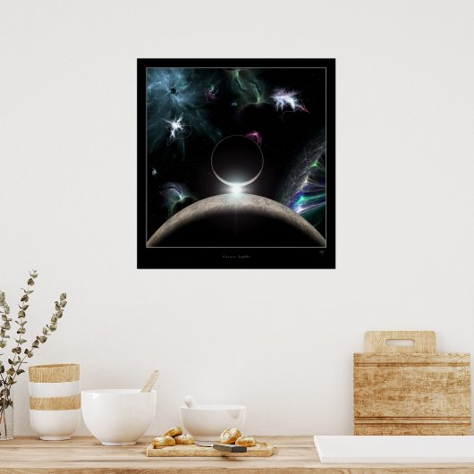 Kosmische Lichter Poster (Küche)