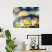 Kosmische Lichter tanzen Poster (Heimbüro)