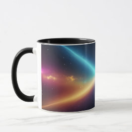 Kosmische Lichtkollision Leuchtender Raum Abstrakt Tasse