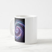 Kosmische Lichtspirale Abstrakte Galaxienkunst Kaffeetasse (Vorderseite Links)