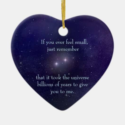 Kosmische Liebe 2 Sterne in einem weit verbreitete Keramik Ornament (Vorne)