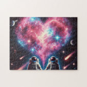 Kosmische Liebe Astronaut Jigsaw Puzzle (Horizontal)