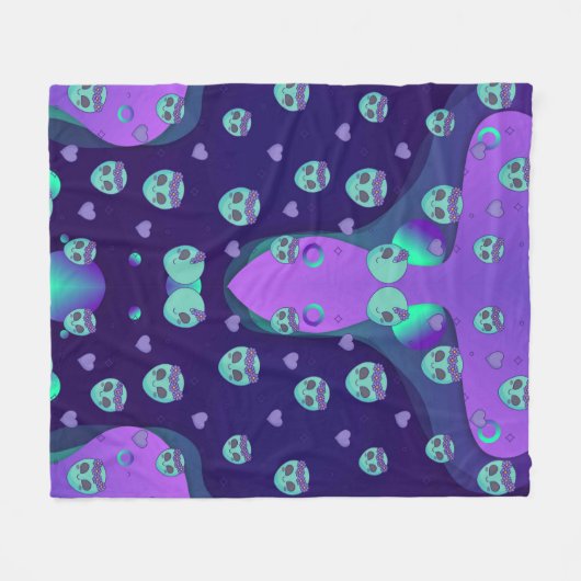 Kosmische Liebe Fleece Blanket (Vorderseite (Horizontal))