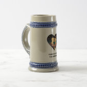 Kosmische Liebe Geschichte Herz mit Liebe und Fox  Bierglas (Vorderseite Links)