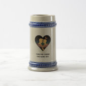 Kosmische Liebe Geschichte Herz mit Liebe und Fox Bierglas (Mittel)