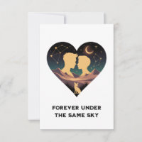 Kosmische Liebe Geschichte Herz mit Liebe und Fox 
