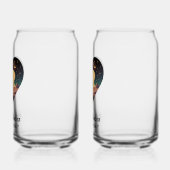 Kosmische Liebe Geschichte Herz mit Liebe und Fox Dosenglas (Rechts)