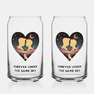 Kosmische Liebe Geschichte Herz mit Liebe und Fox Dosenglas
