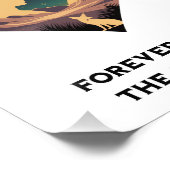 Kosmische Liebe Geschichte Herz mit Liebe und Fox Fotodruck (Ecke)