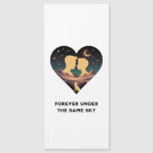 Kosmische Liebe Geschichte Herz mit Liebe und Fox Magnetkarte (Vorderseite)