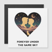 Kosmische Liebe Geschichte Herz mit Liebe und Fox