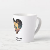 Kosmische Liebe Geschichte Herz mit Liebe und Fox  Milchtasse (Rechte Ecke)