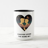 Kosmische Liebe Geschichte Herz mit Liebe und Fox Tasse (Zentrum)