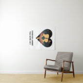 Kosmische Liebe Geschichte Herz mit Liebe und Fox  Wandteppich (Beispiel (Horizontal))