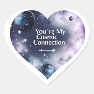 Kosmische Liebe Herzsticker - Einzigartiges Valent Herz-Aufkleber