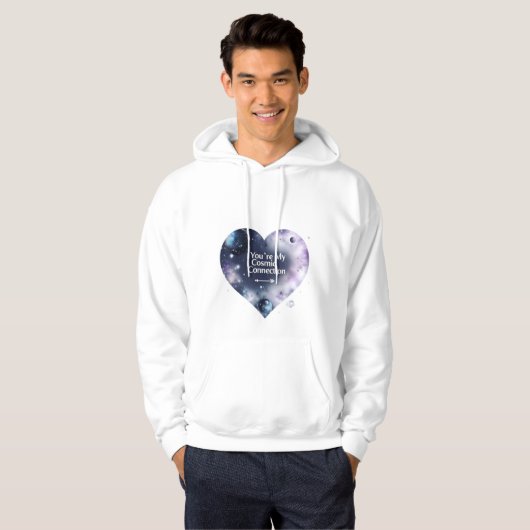 Kosmische Liebe Männergedecktes Sweatshirt (Vorne ganz)