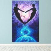 kosmische Liebe Seelen im Universum Leinwanddruck (Insitu (Holzboden))