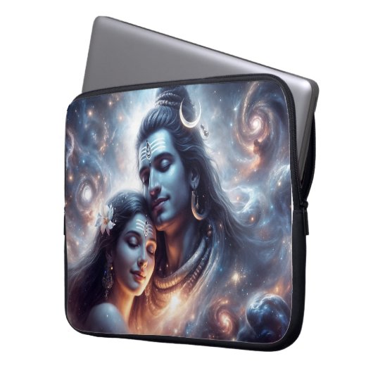 Kosmische Liebe Shiva und Shakti Laptopschutzhülle (Vorderseite Links)