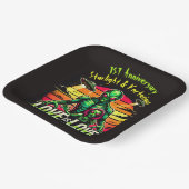 Kosmische Liebe zwischen zwei Außerirdischen Pappteller (Gewinkelt)