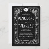 Kosmische Liebhaber | Hochzeit von Tarots Einladung (Vorderseite)