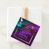 Kosmische Lila Aquamarine Gold Sun Moon Astronomie Geschenkanhänger (Beispiel)