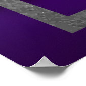 Kosmische Lila Aquamarine Silbermondsterne Hochzei Poster (Ecke)