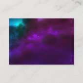 Kosmische Lila Aquamarine Silver Sun Moon Unterkun Begleitkarte (Rückseite)