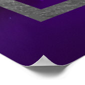 Kosmische Lila Aquamarine Sonnenstrahlen Begrüßung Poster (Ecke)