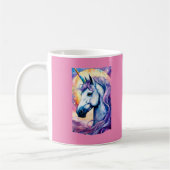 Kosmische Lila Einhorn-Tasse Kaffeetasse (Links)